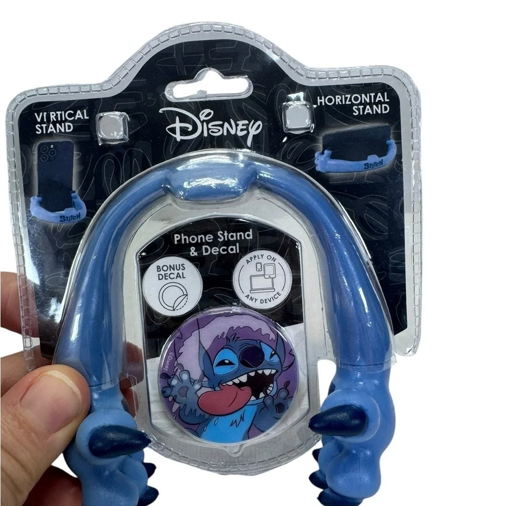 Disney Blue Stitch Phone Stand & decal